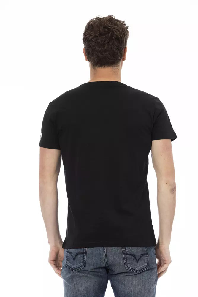 Trussardi Action Black Cotton Men's T-Shirt - Luxe Nova