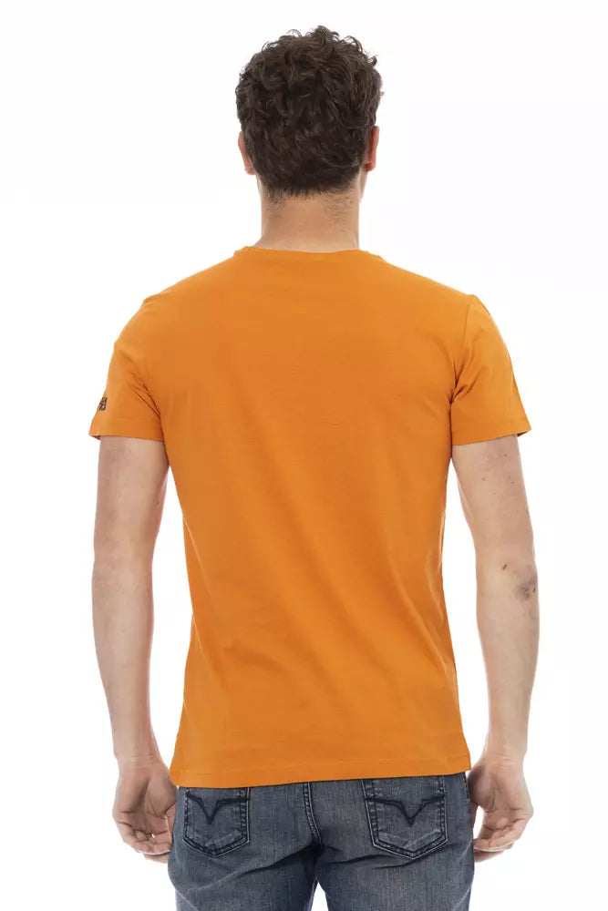 Trussardi Action Orange Cotton Men's T-Shirt - Luxe Nova