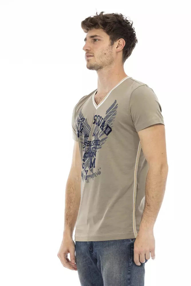 Trussardi Action Green Cotton Men T-Shirt - Luxe Nova