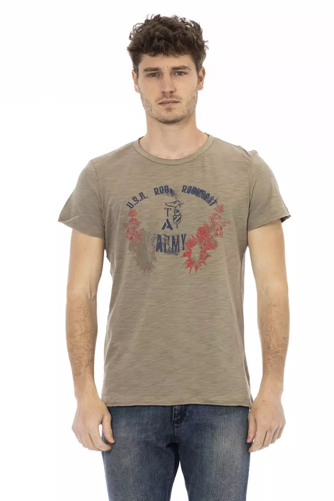 Trussardi Action "Green Cotton Men T-Shirt" - Luxe Nova