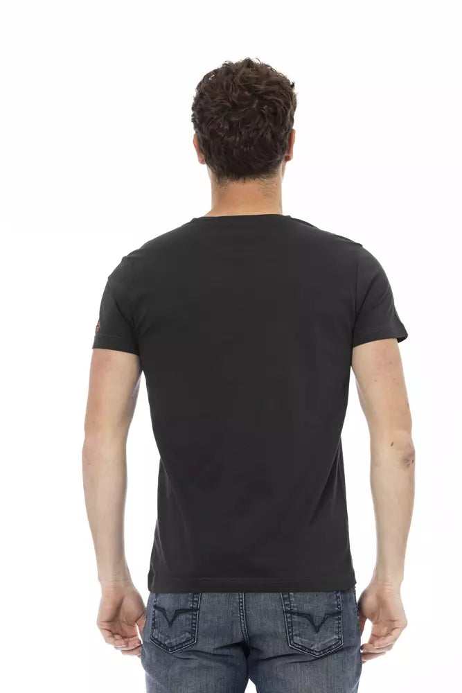Trussardi Action Black Cotton Men T-Shirt - Luxe Nova