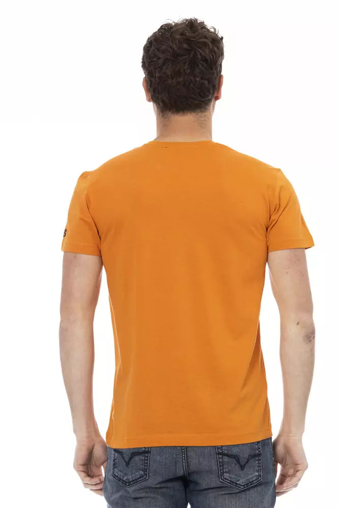 Trussardi Action "Orange Cotton Men T-Shirt" - Luxe Nova