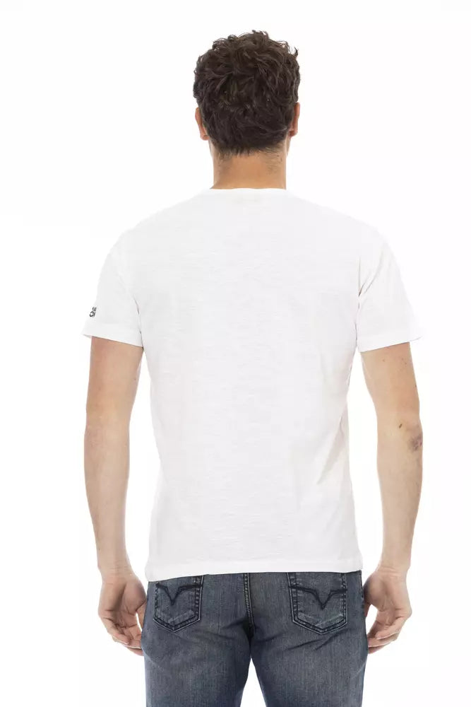 Trussardi Action White Cotton Men's T-Shirt - Luxe Nova
