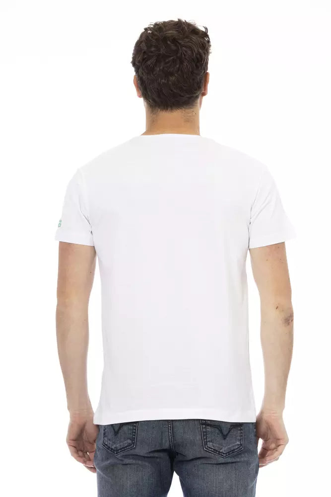 Trussardi Action White Cotton Men's T-Shirt - Luxe Nova
