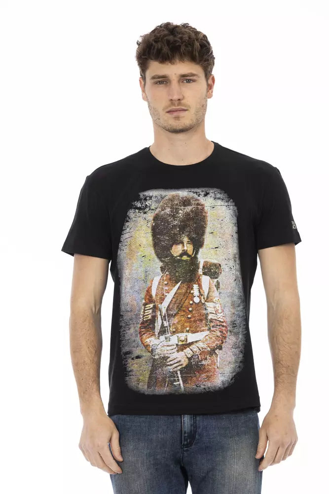 Trussardi Action Black Cotton Men's T-Shirt - Luxe Nova