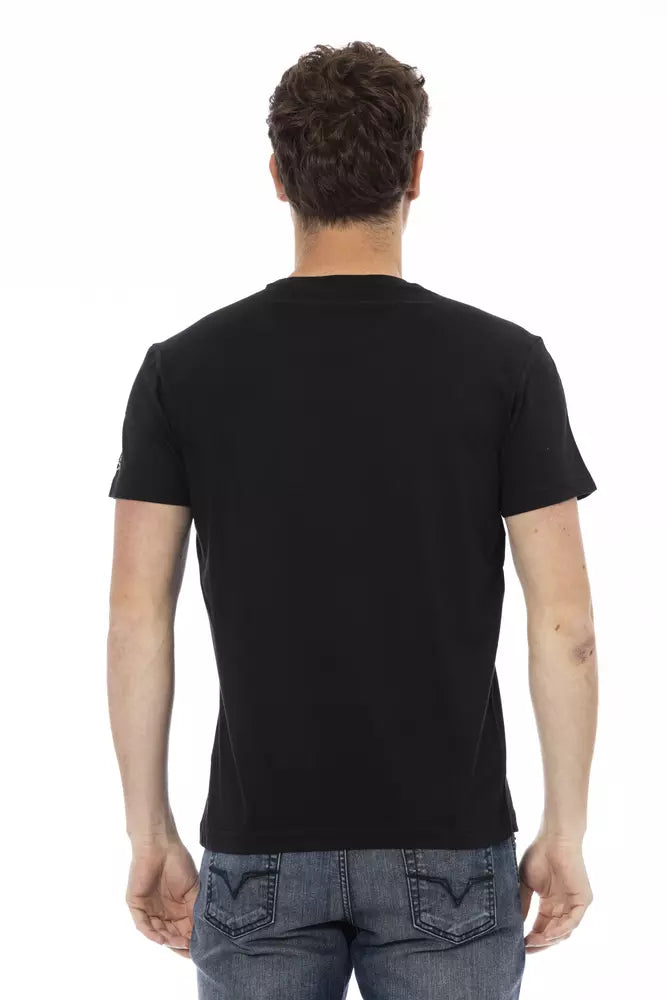 Trussardi Action Black Cotton Men's T-Shirt - Luxe Nova