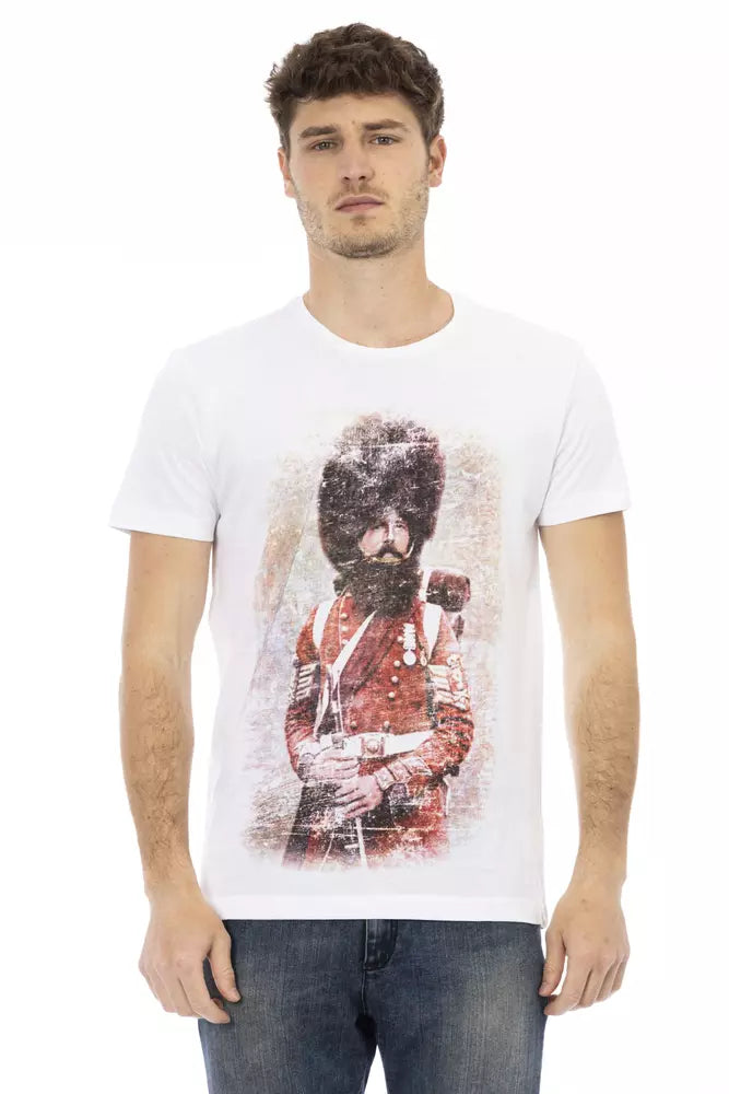 Trussardi Action White Cotton Men T-Shirt - Luxe Nova