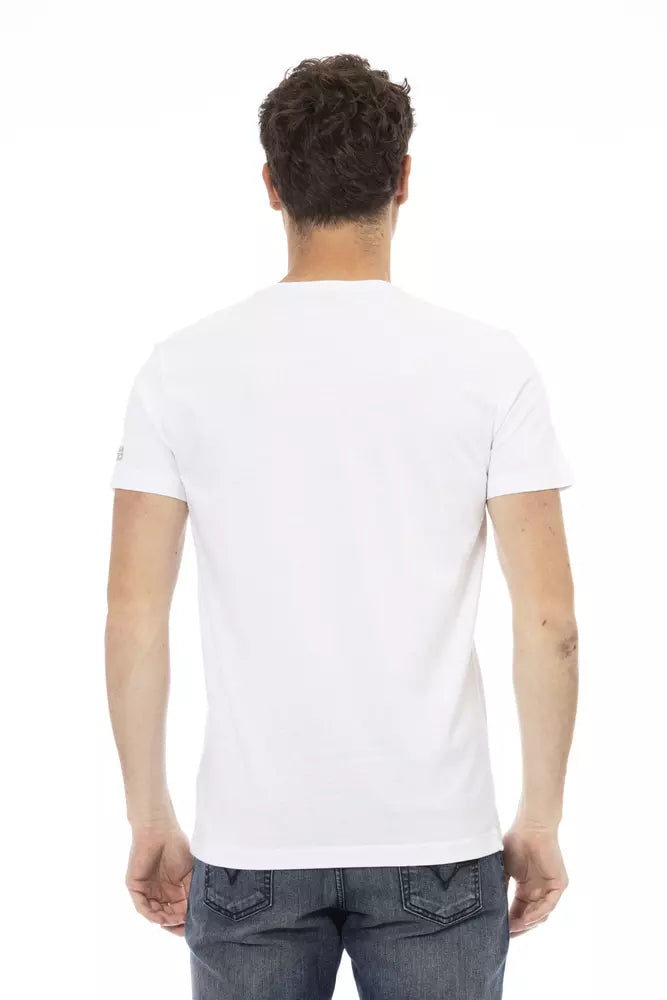 Trussardi Action White Cotton Men T-Shirt - Luxe Nova