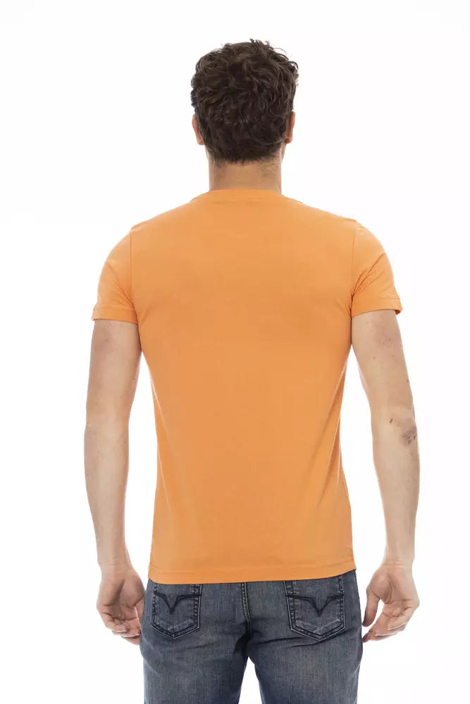 Trussardi Action Orange Cotton Men T-Shirt - Luxe Nova