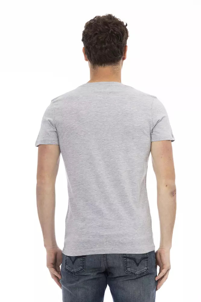 Trussardi Action Gray Cotton Men T-Shirt - Luxe Nova