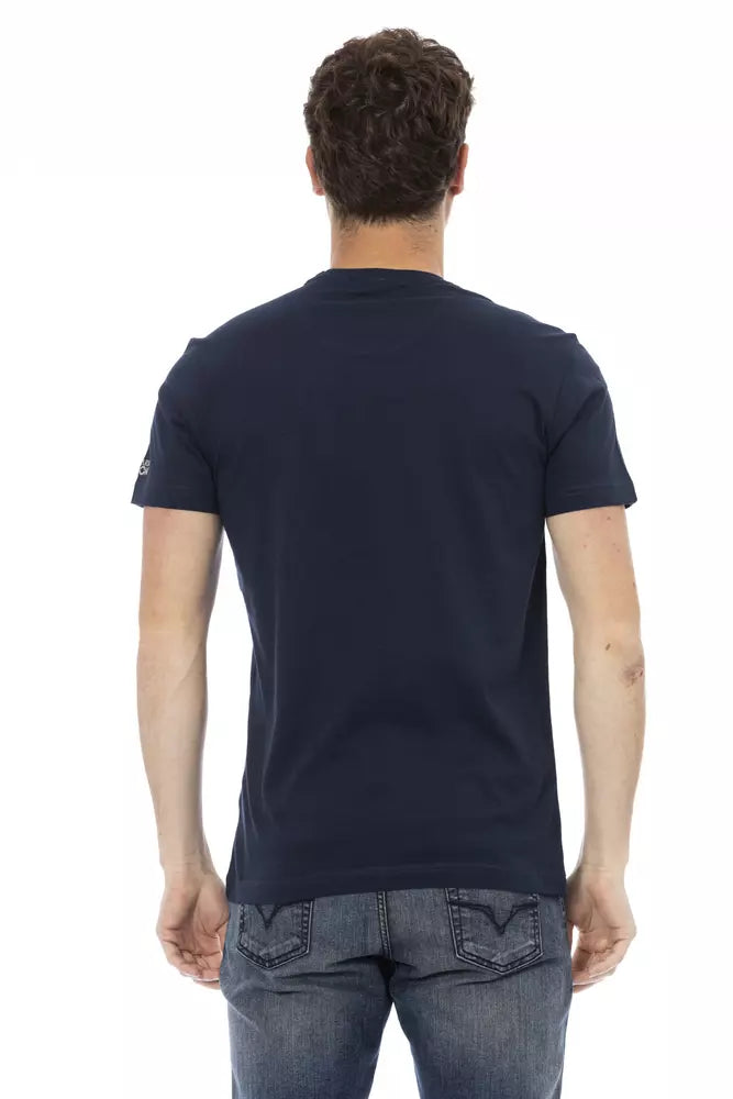 Trussardi Action Blue Cotton Men T-Shirt - Luxe Nova