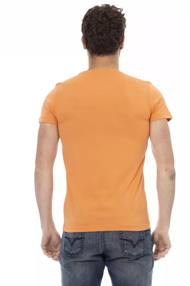 Trussardi Action Orange Cotton Men T-Shirt - Luxe Nova