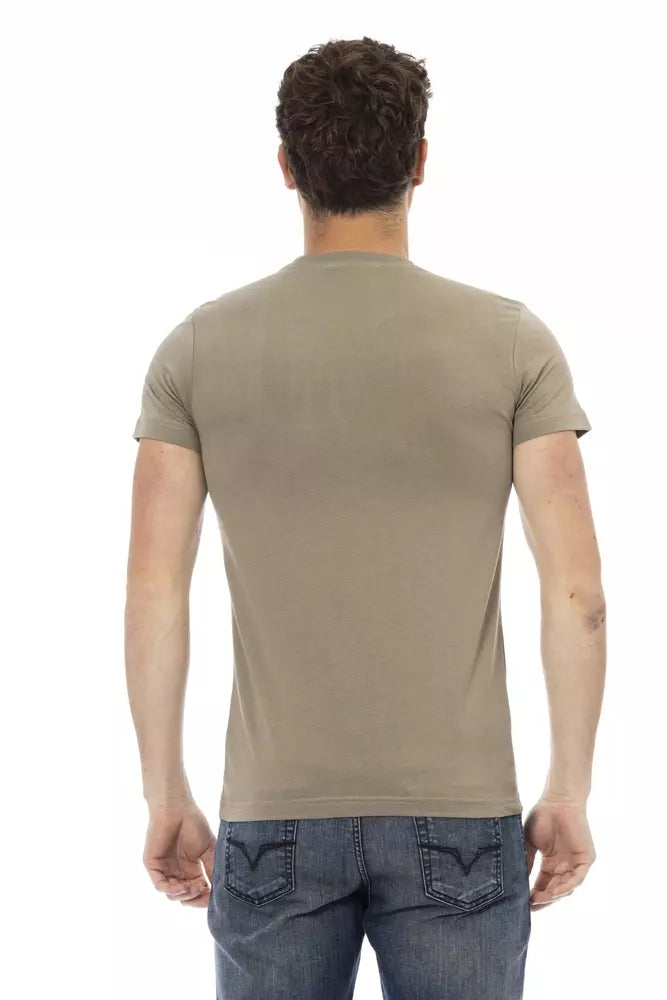 Trussardi Action Green Cotton Men T-Shirt - Luxe Nova