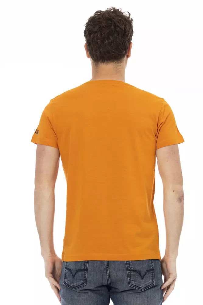 Trussardi Action Orange Cotton Men T-Shirt - Luxe Nova