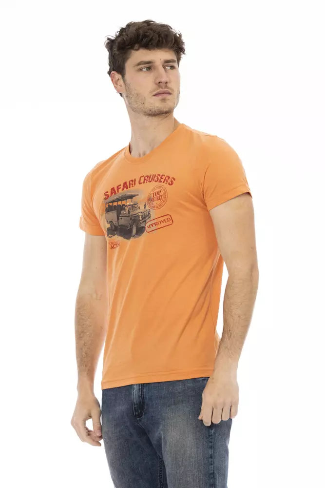 Trussardi Action Orange Cotton Men's T-Shirt - Luxe Nova