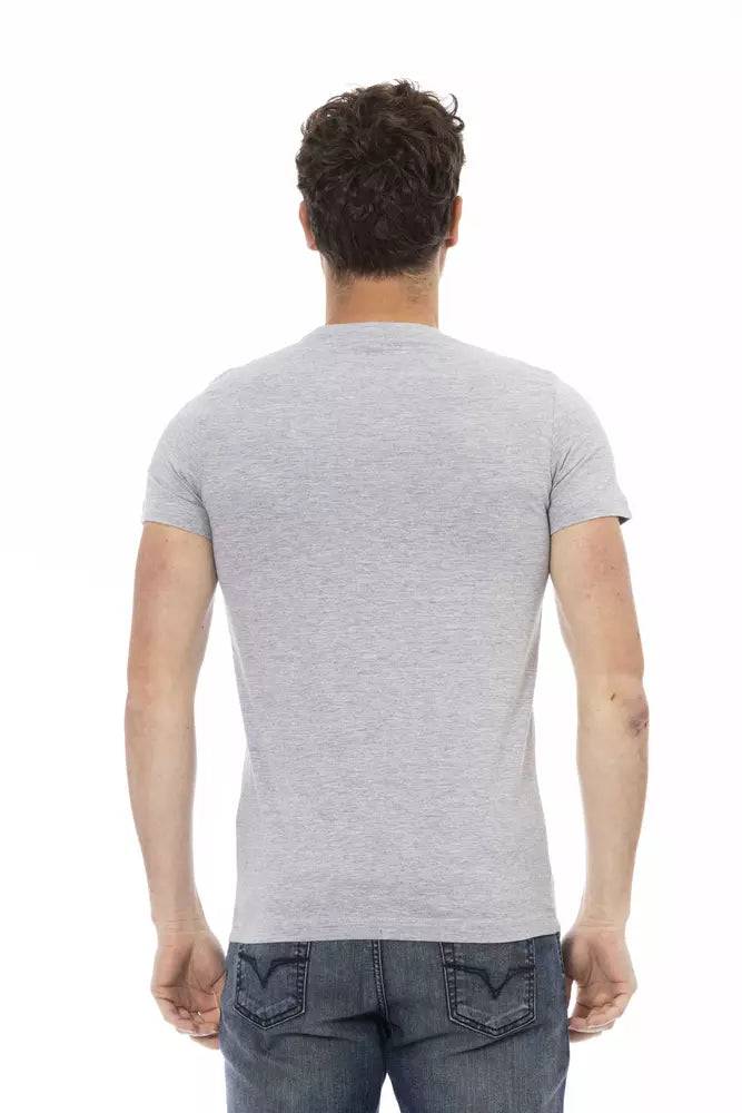 Trussardi Action Gray Cotton Men T-Shirt - Luxe Nova
