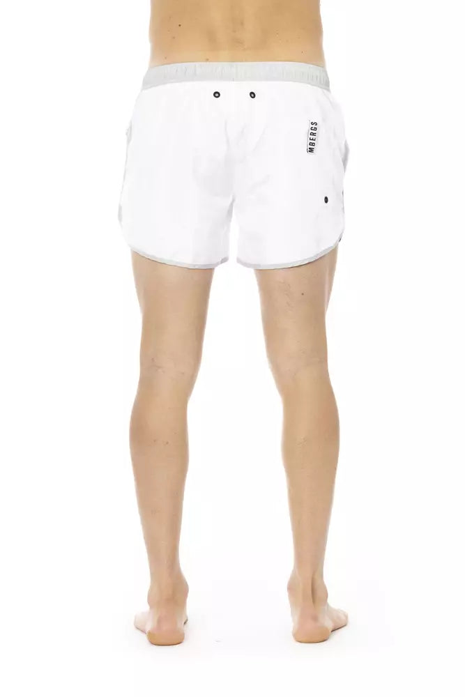 Bikkembergs White Polyester Men's Swim Short - Luxe Nova