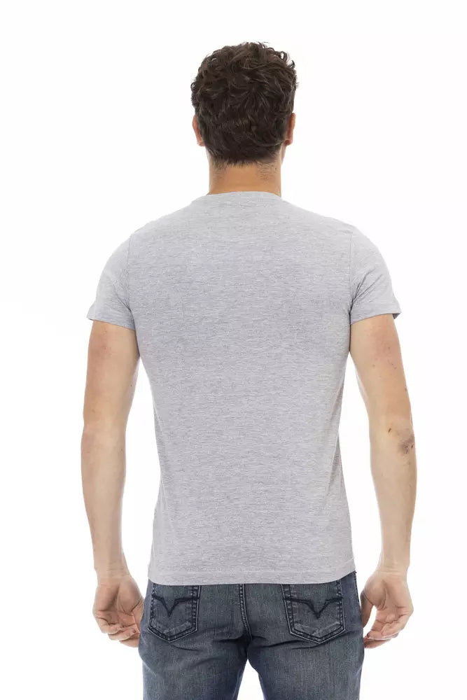 Trussardi Action Gray Cotton Men's T-Shirt - Luxe Nova
