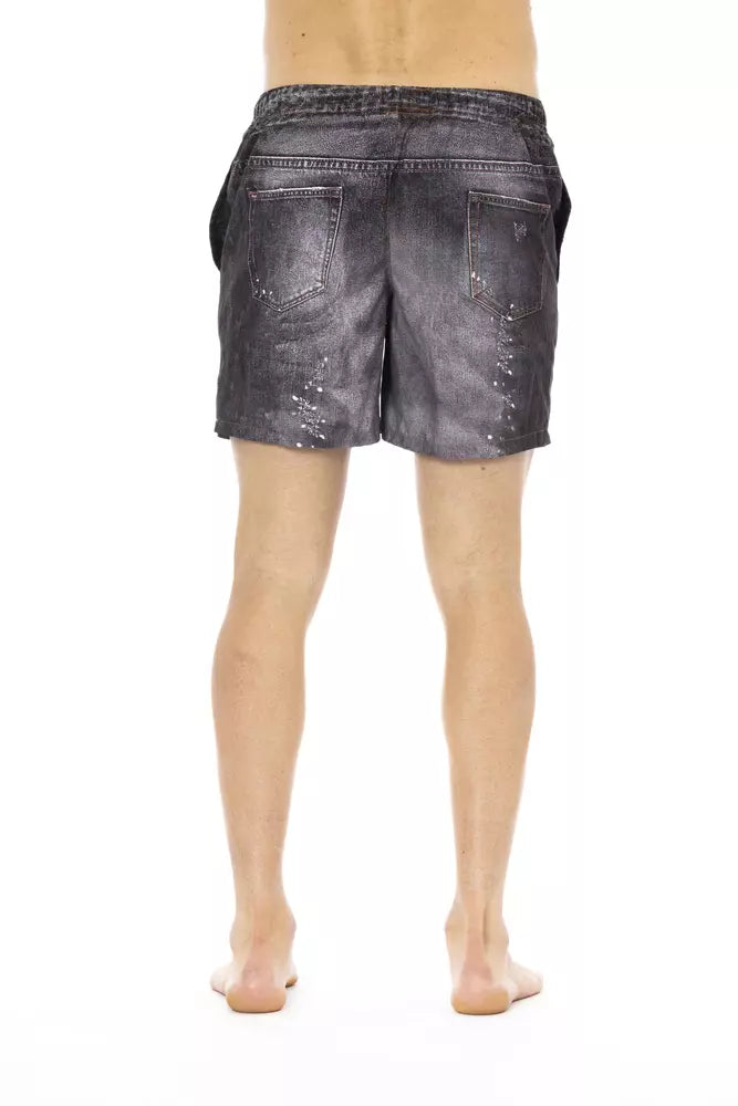 Just Cavalli Black Polyester Men's Swim Short - Luxe Nova