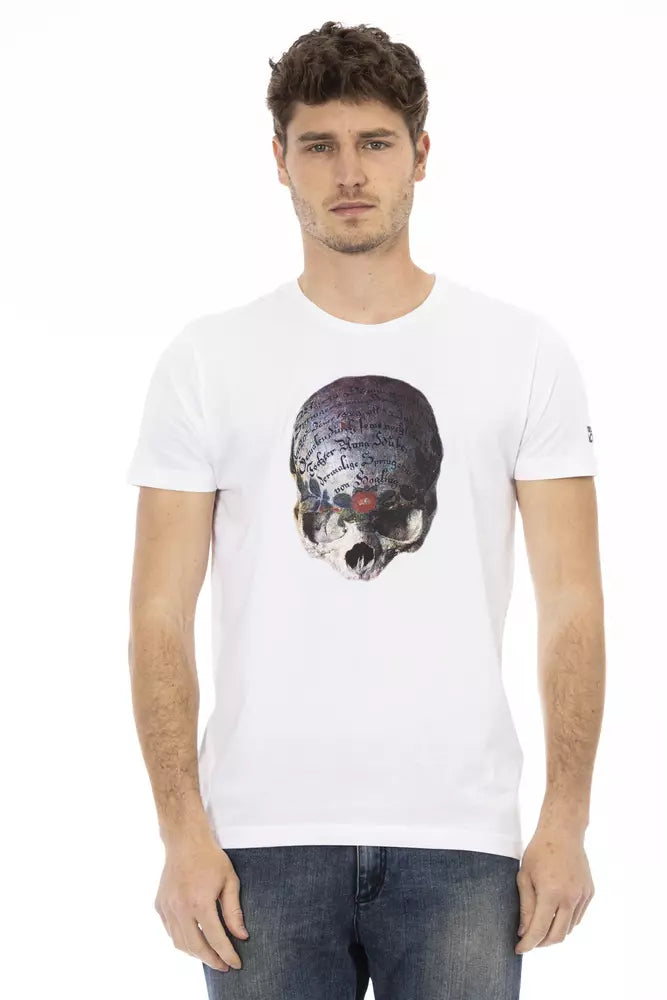 Trussardi Action White Cotton Men's T-Shirt - Luxe Nova