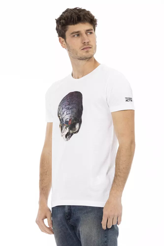 Trussardi Action White Cotton Men's T-Shirt - Luxe Nova