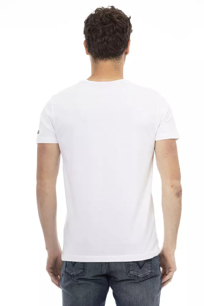 Trussardi Action White Cotton Men's T-Shirt - Luxe Nova