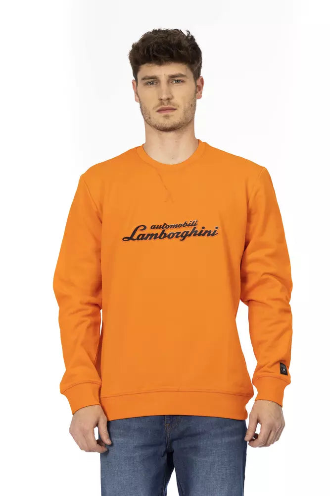 Automobili Lamborghini Orange Cotton Men's Sweater - Luxe Nova