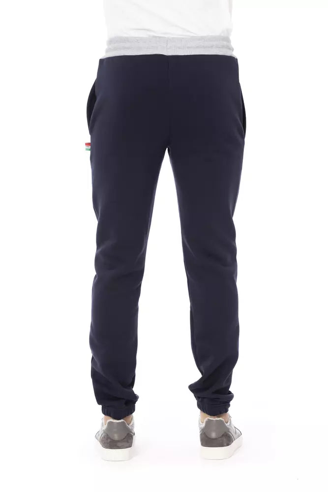 Baldinini Trend Blue Cotton Men Sport Pant - Luxe Nova