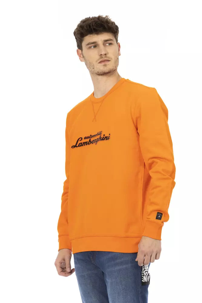 Automobili Lamborghini Orange Cotton Men's Sweater - Luxe Nova