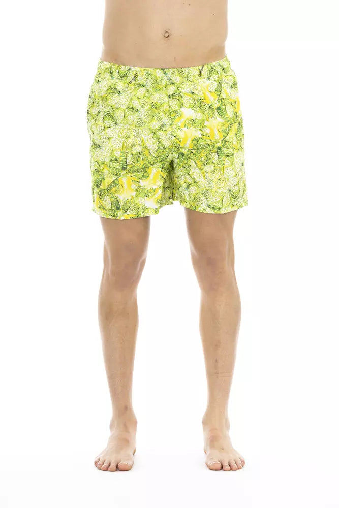 Just Cavalli Green Polyester Men Swim Short - Luxe Nova