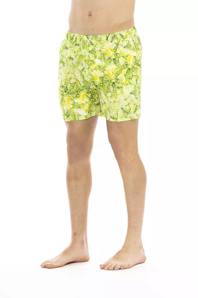 Just Cavalli Green Polyester Men Swim Short - Luxe Nova