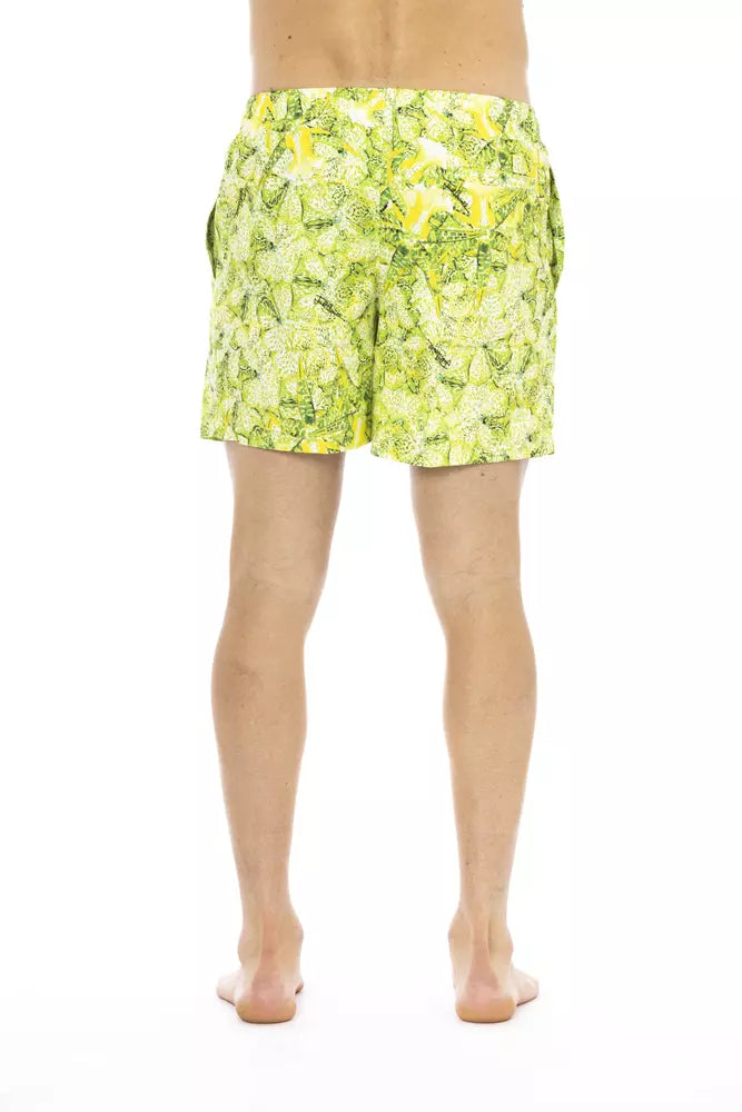 Just Cavalli Green Polyester Men Swim Short - Luxe Nova