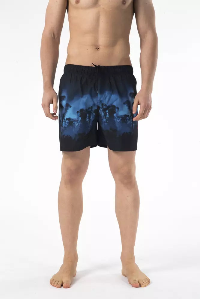 Just Cavalli Black Polyester Men Swim Short - Luxe Nova