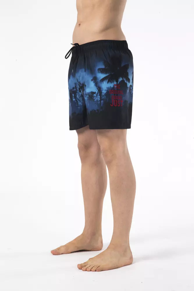 Just Cavalli Black Polyester Men Swim Short - Luxe Nova