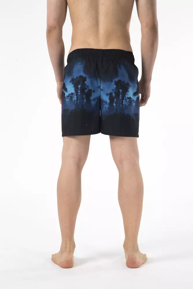 Just Cavalli Black Polyester Men Swim Short - Luxe Nova
