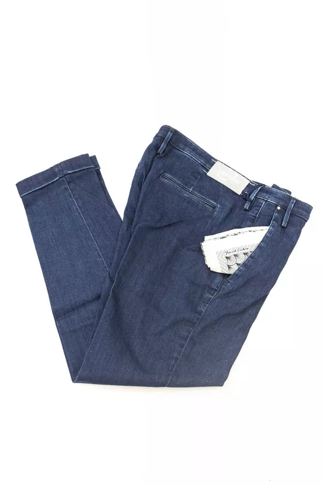 Jacob Cohen Blue Cotton Women Jeans - Luxe Nova