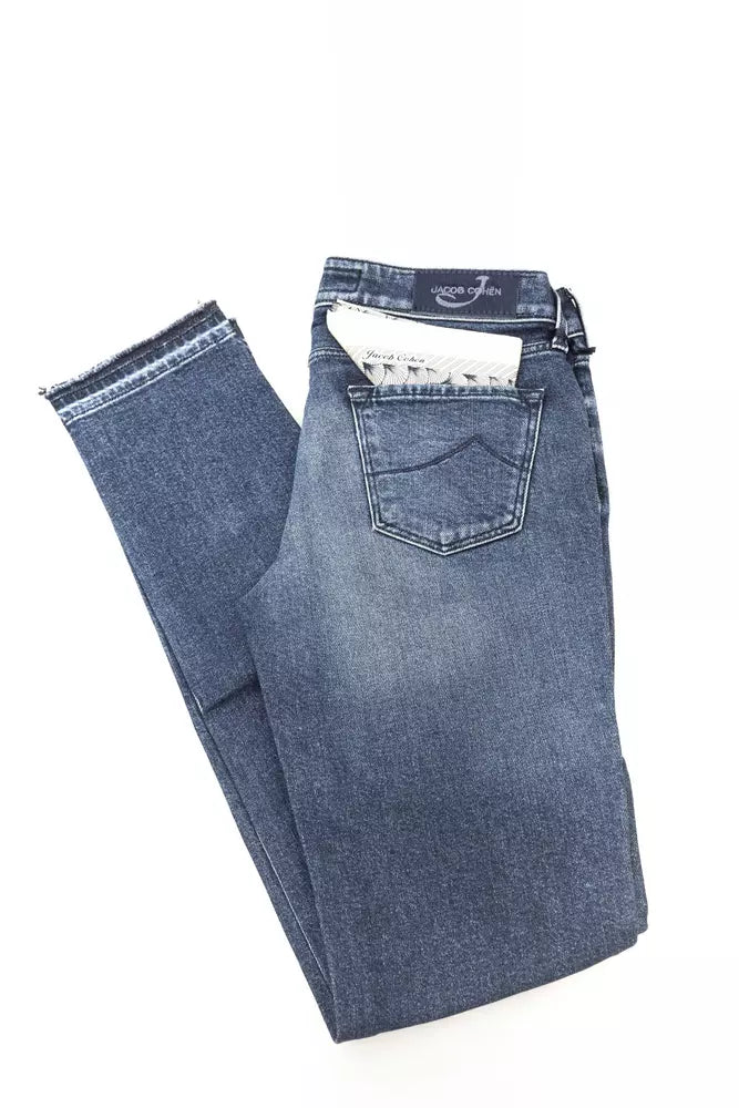 Jacob Cohen Blue Cotton Women Jeans - Luxe Nova