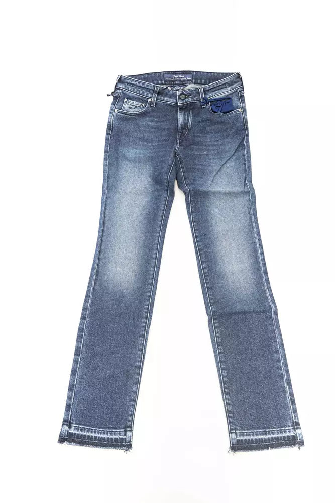 Jacob Cohen Blue Cotton Women Jeans - Luxe Nova
