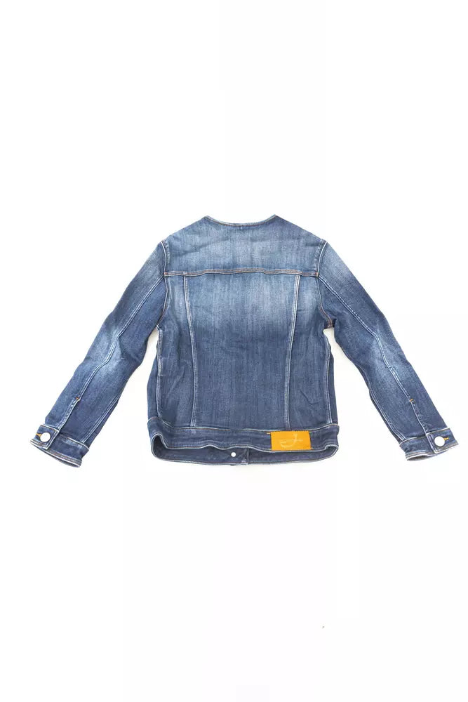 Jacob Cohen Blue Cotton Women Jacket - Luxe Nova