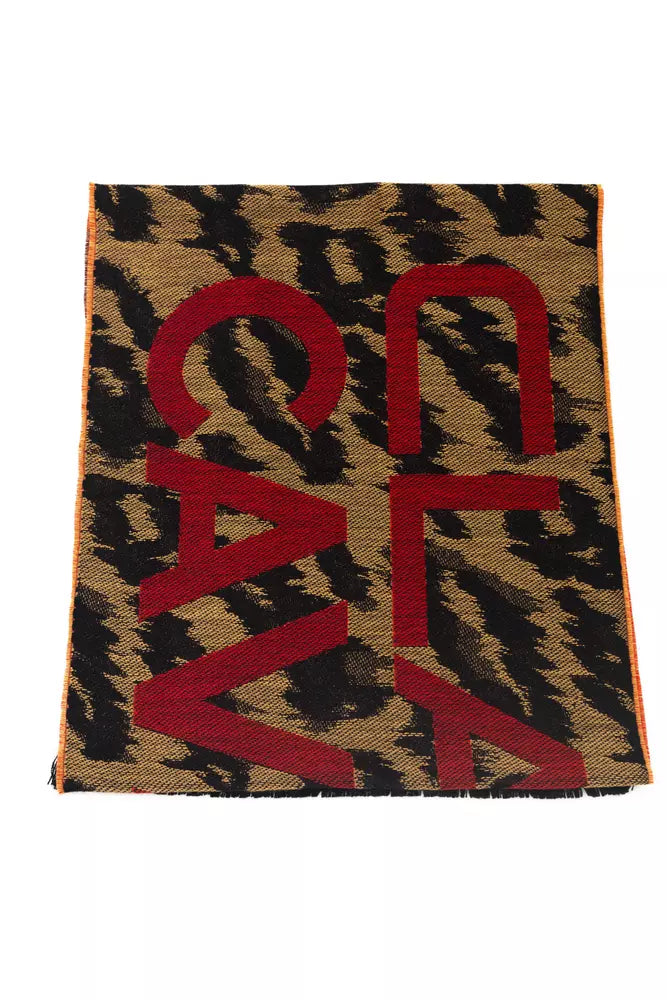 Cavalli Class Brown Wool Men Scarf - Luxe Nova