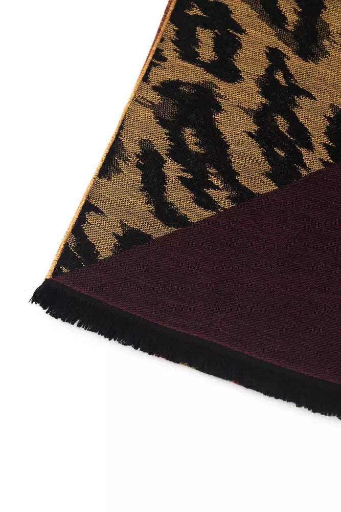 Cavalli Class Brown Wool Men Scarf - Luxe Nova