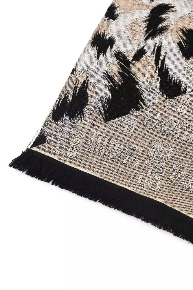 Cavalli Class Beige Wool Men Scarf - Luxe Nova