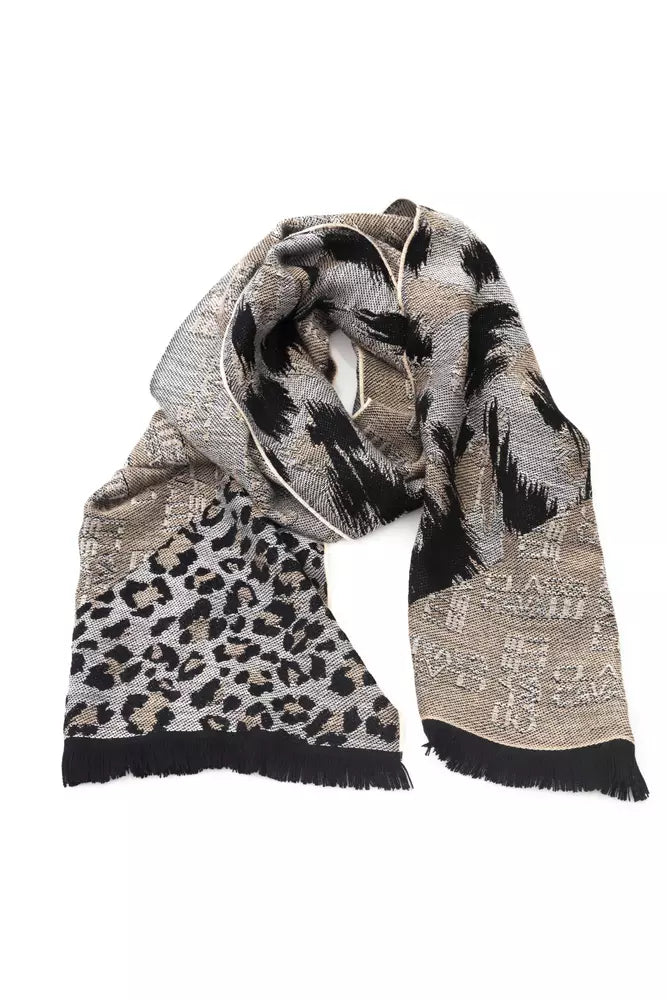 Cavalli Class Beige Wool Men Scarf - Luxe Nova