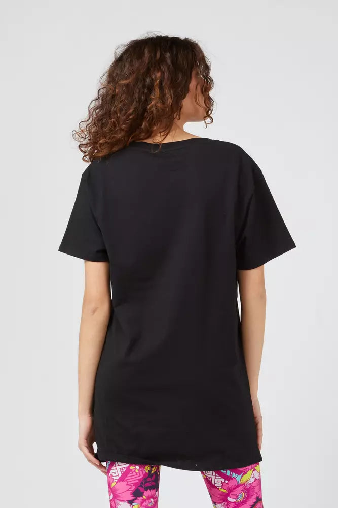 Custo Barcelona Black Cotton Women T-Shirt - Luxe Nova