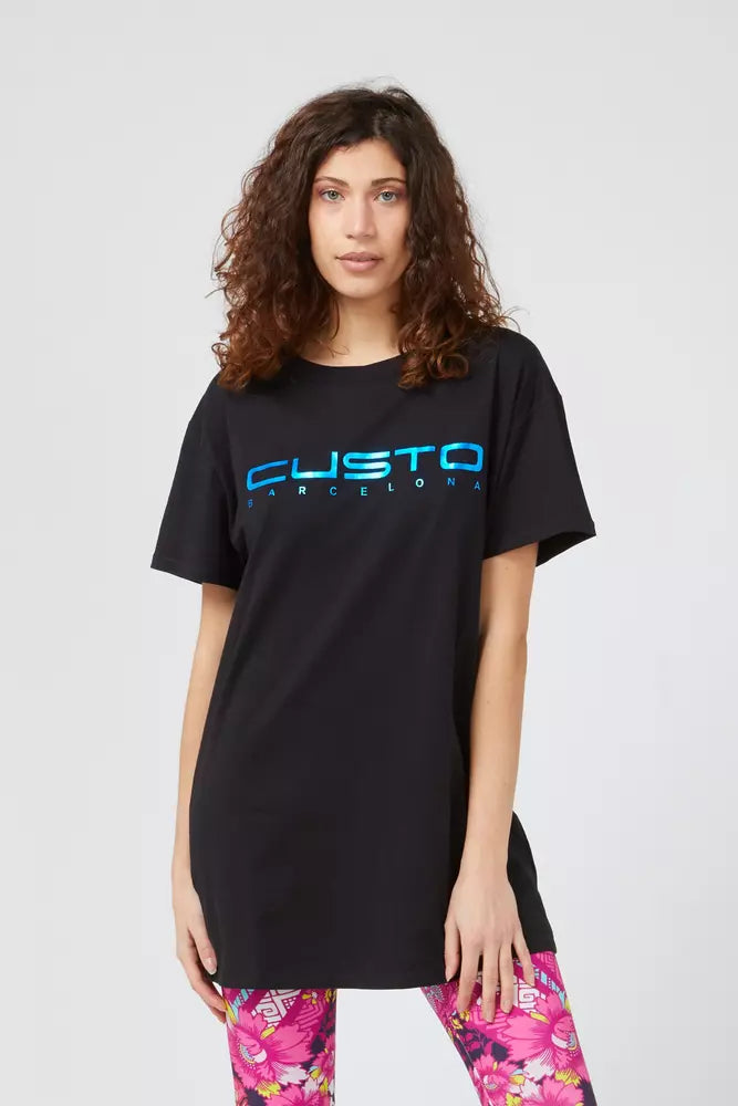 Custo Barcelona Blue Cotton Women T-Shirt - Luxe Nova