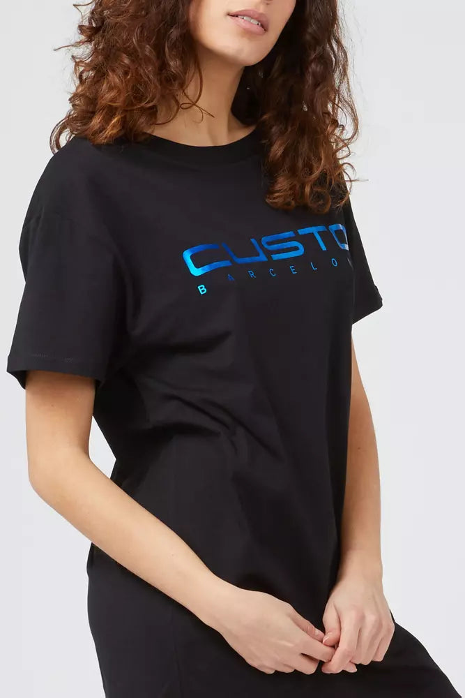 Custo Barcelona Blue Cotton Women T-Shirt - Luxe Nova