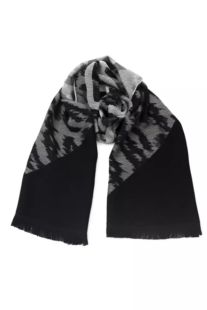 Cavalli Class Gray Wool Men Scarf - Luxe Nova