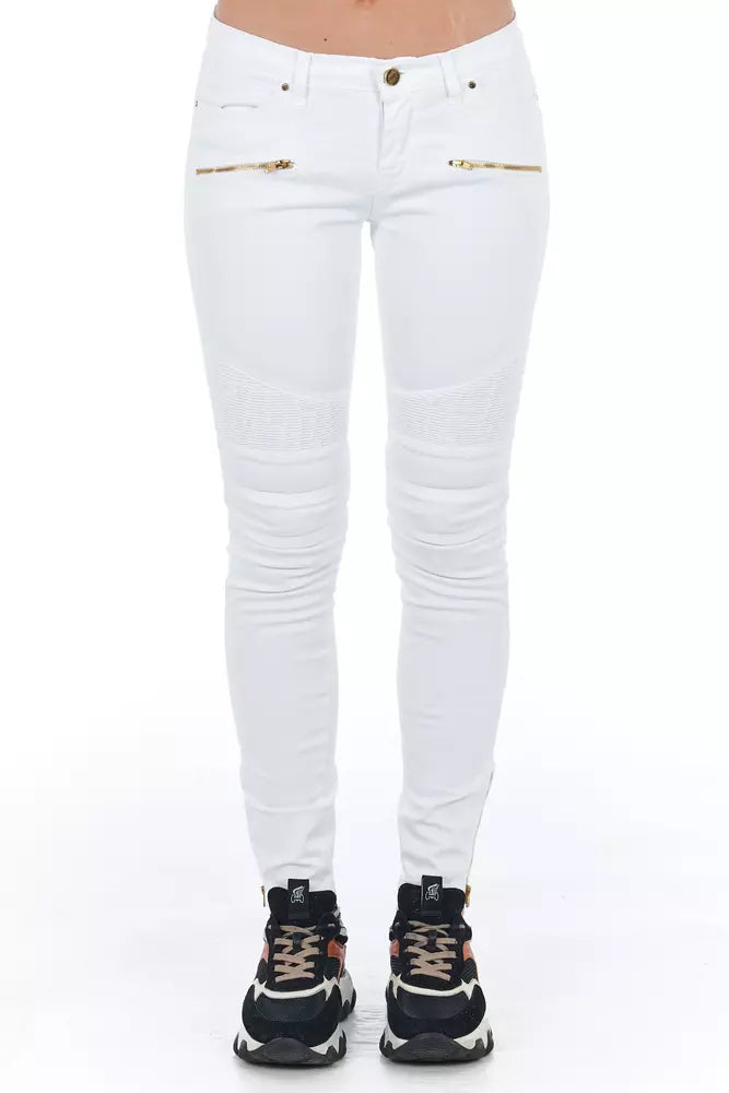 Frankie Morello White Cotton Women Jeans - Luxe Nova