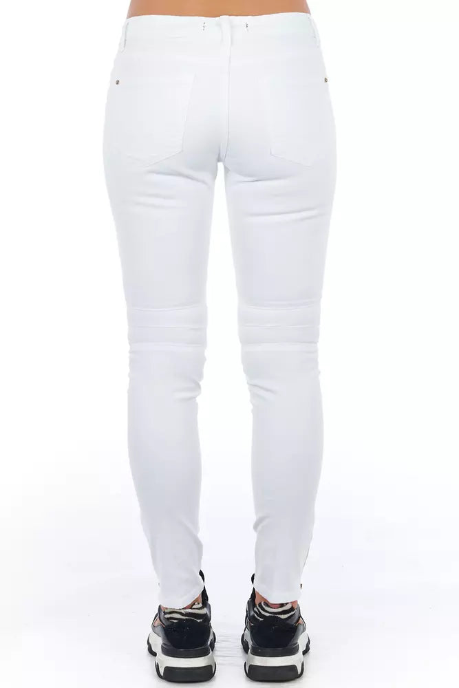 Frankie Morello White Cotton Women Jeans - Luxe Nova