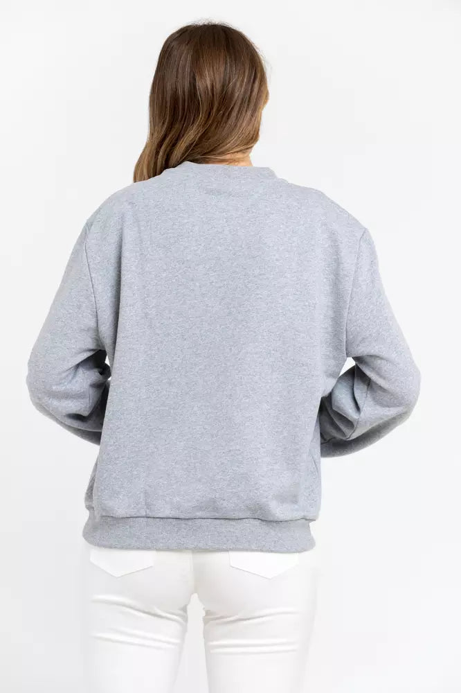 Trussardi Gray Cotton Women Sweatshirt - Luxe Nova